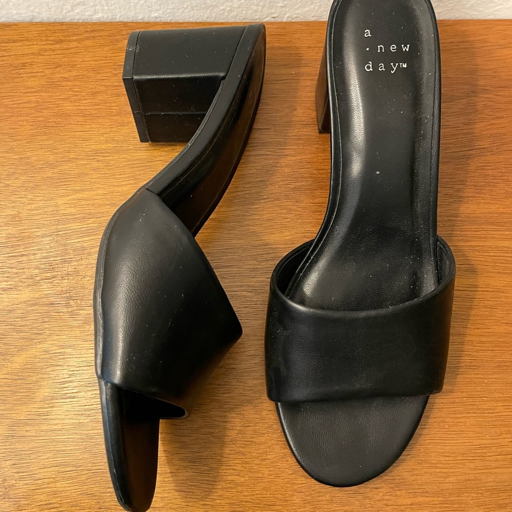 Target black heel slides
